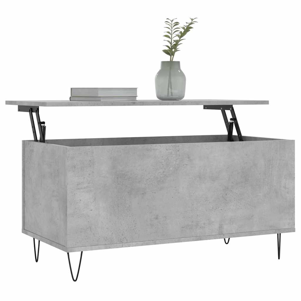 vidaXL Salontafel 90x44,5x45 cm bewerkt hout betongrijs