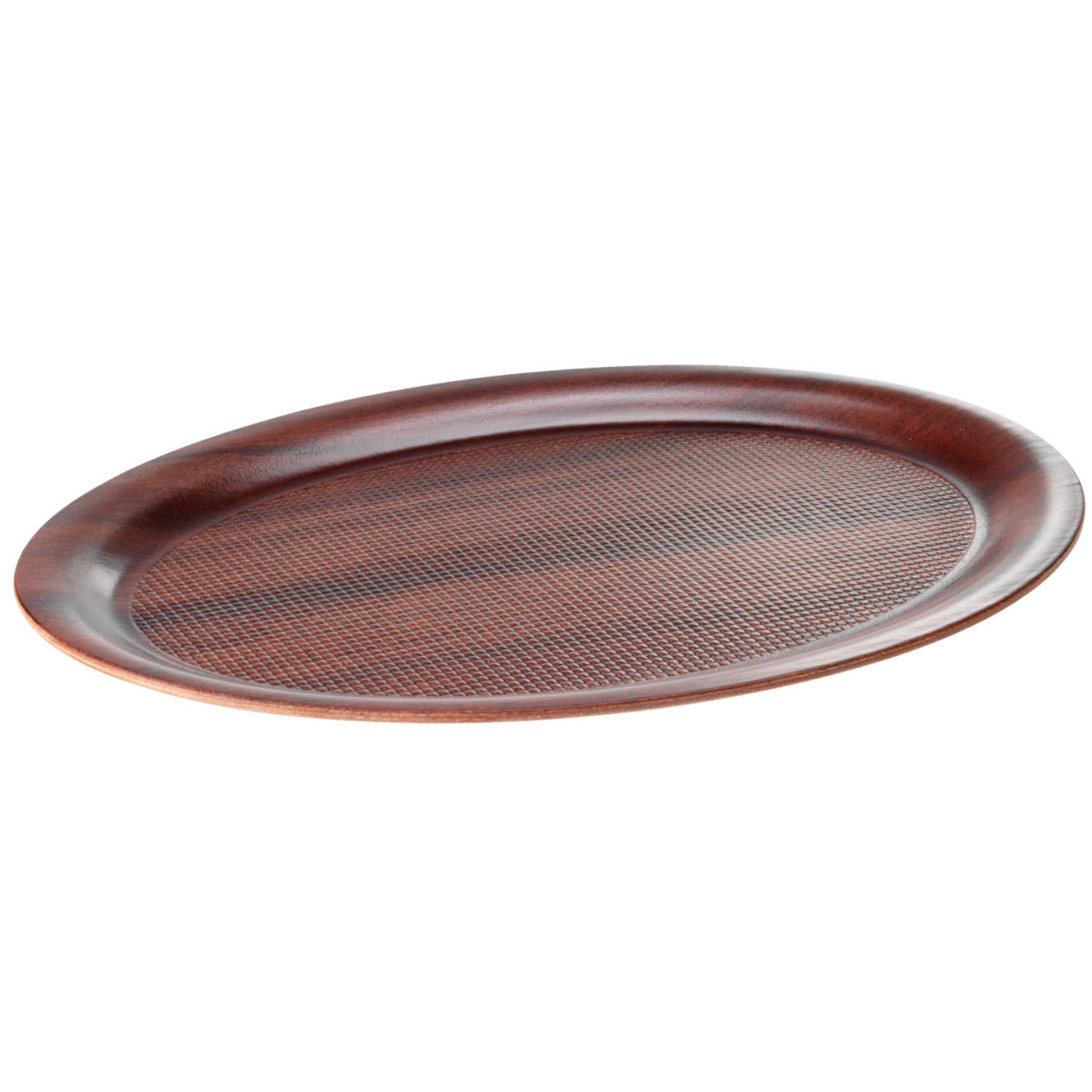 PULSIVA Houten dienblad Tile; 26x20 cm (LxB); bruin; ovaal