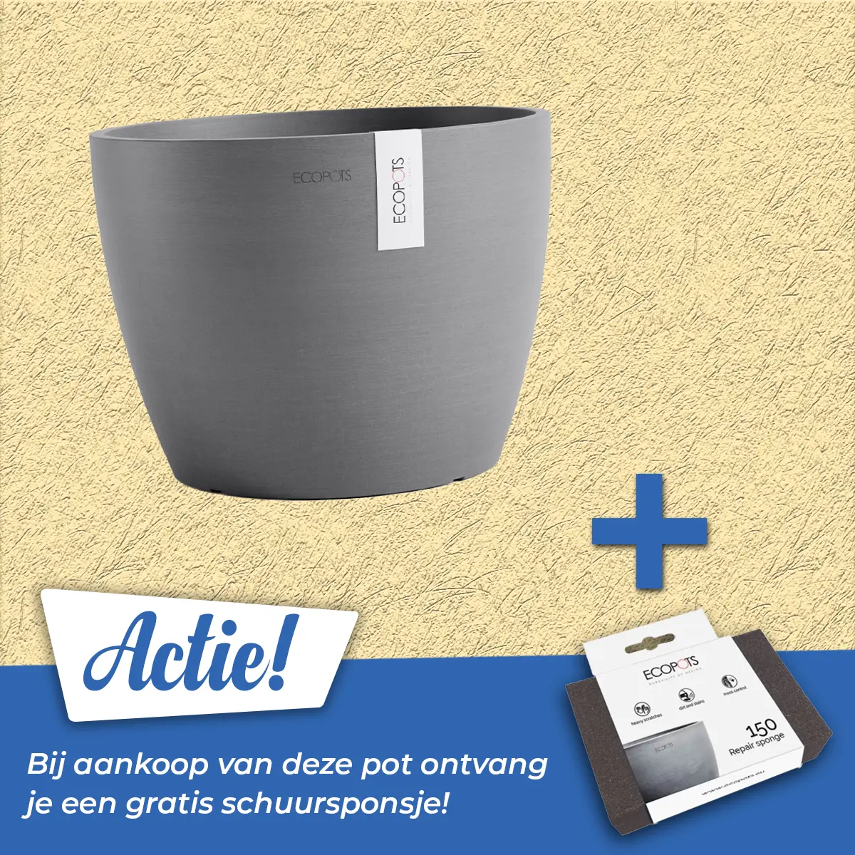 Ecopots Pot stockholm d31cm grijs