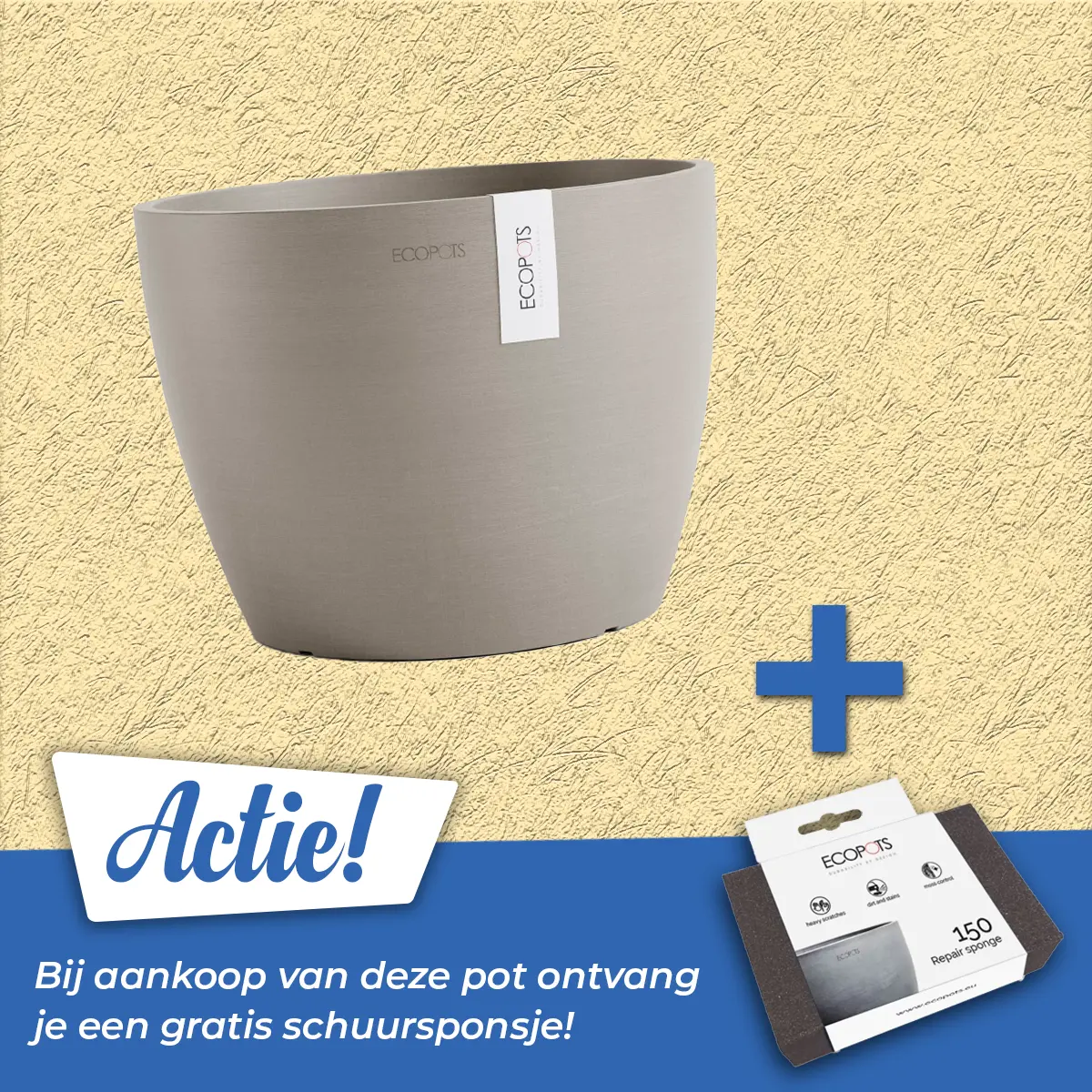 Ecopots Pot stockholm d31cm taupe