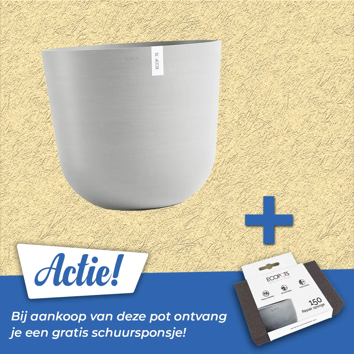Ecopots Pot oslo witgrijs d65cm
