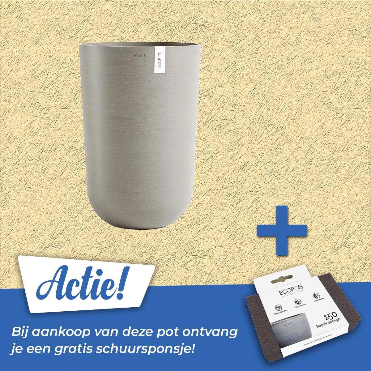 Ecopots Pot oslo high d52cm taupe
