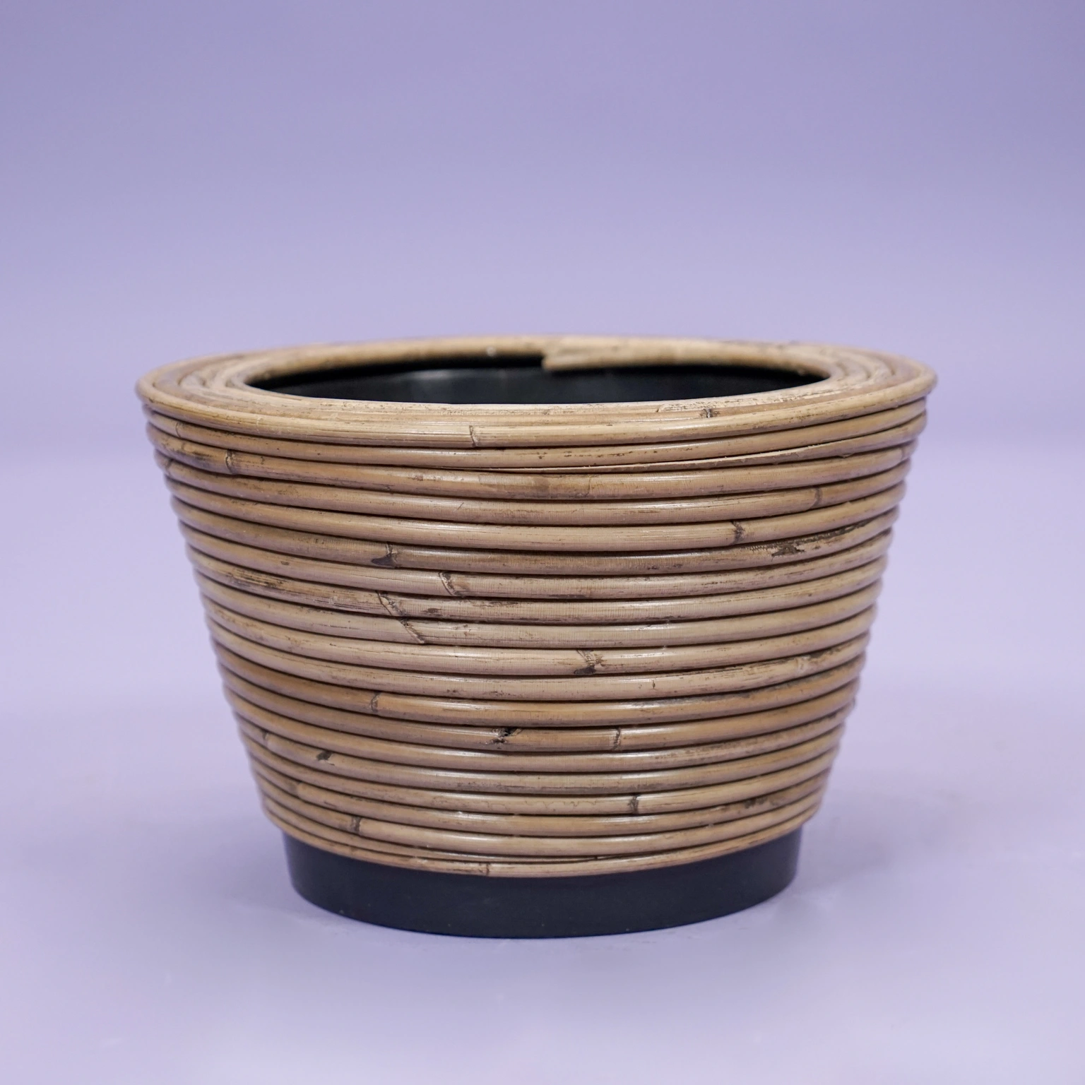 Van der Leeden Drypot rond streep d27h20cm grijs