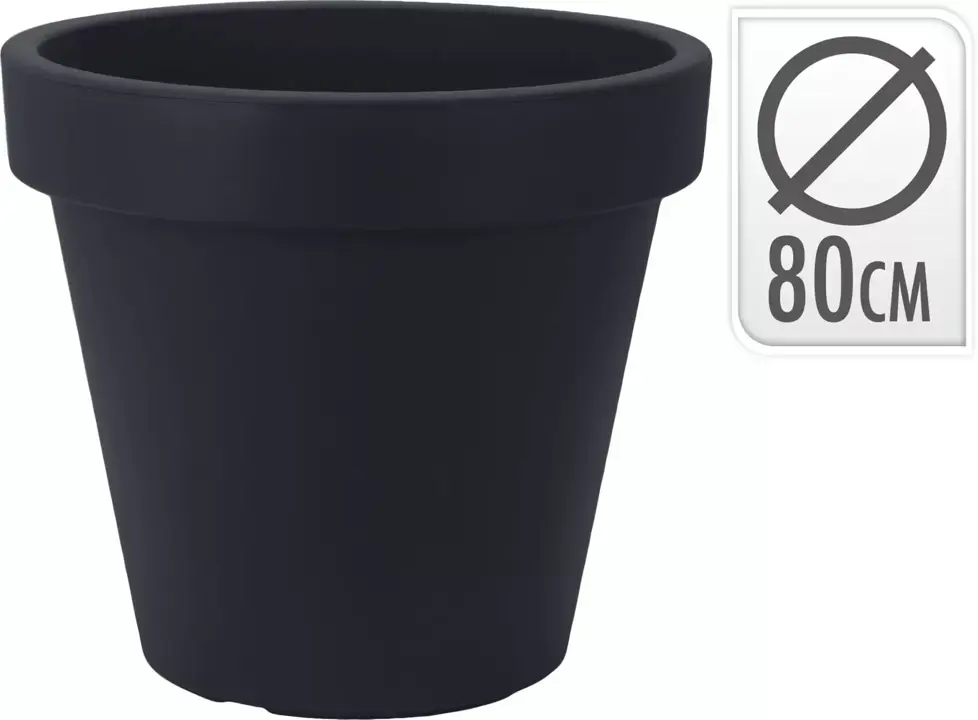 Koopman BLOEMPOT ANTRACIET VITA ROND DIA 80CM