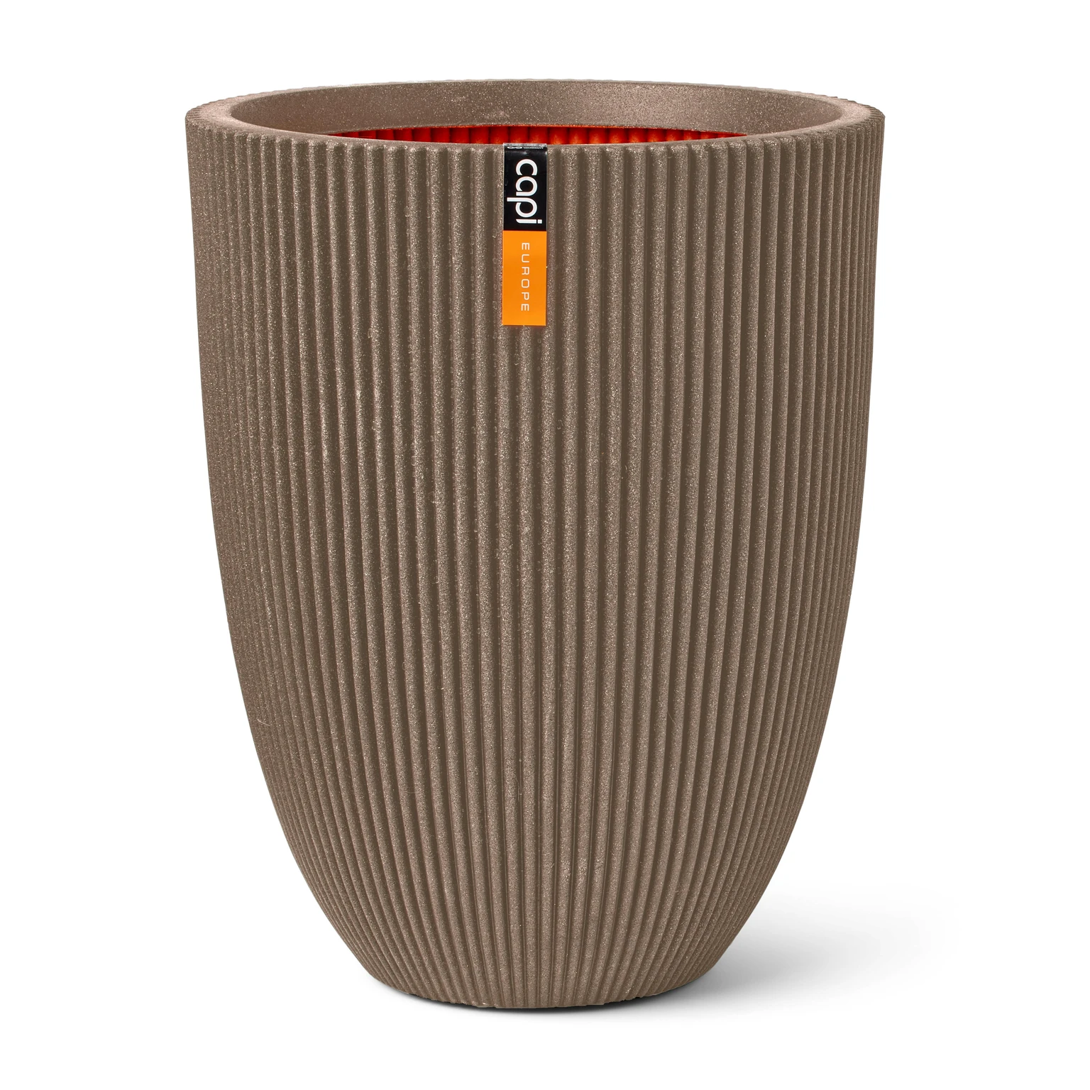 Capi Europe Vaas elegant laag Groove NL 34x46 warm taupe