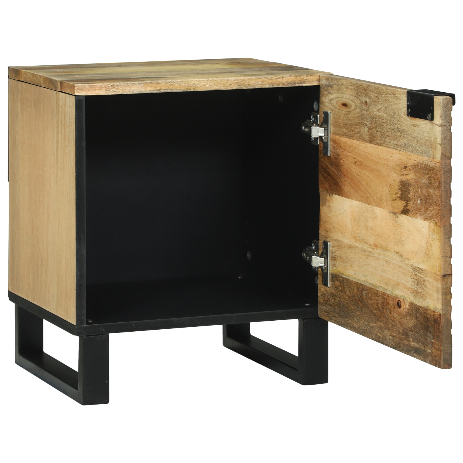 vidaXL Nachtkastjes Bruin en zwart 40 x 33.5 x 46 cm