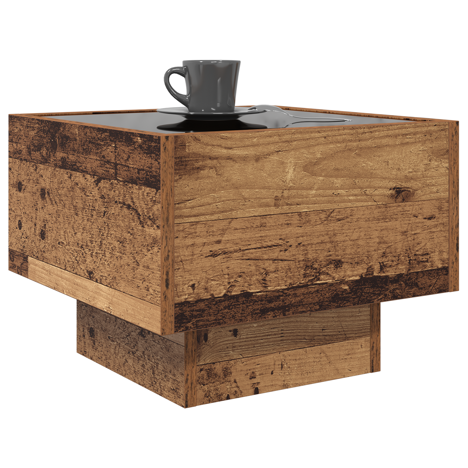 vidaXL Bijzettafel Oud hout 40 x 40 x 30 cm Bewerkt hout