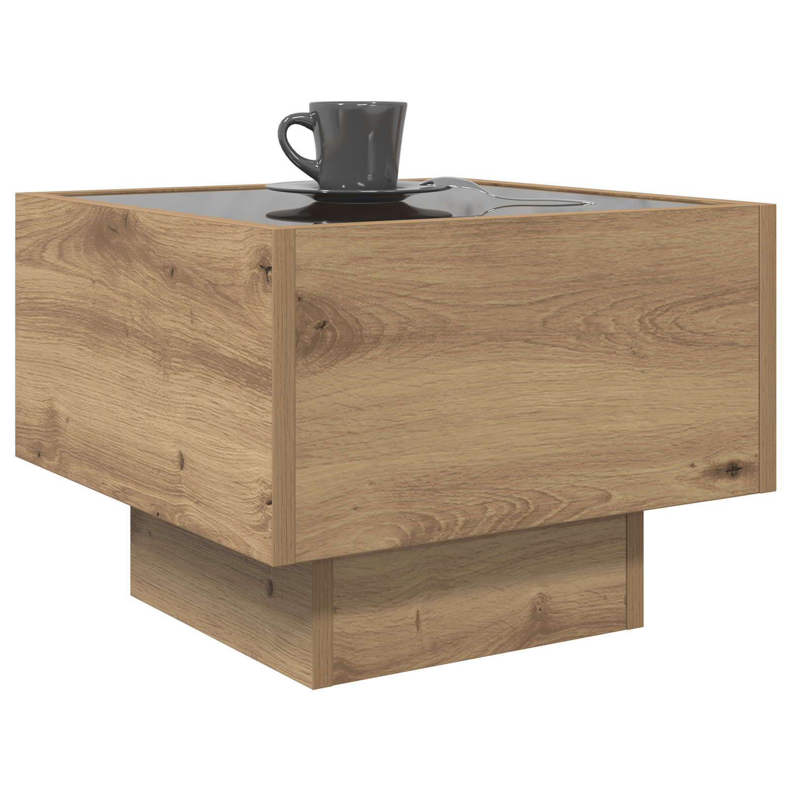 vidaXL Bijzettafel artisanaal eikenkleurig 40 x 40 x 30 cm