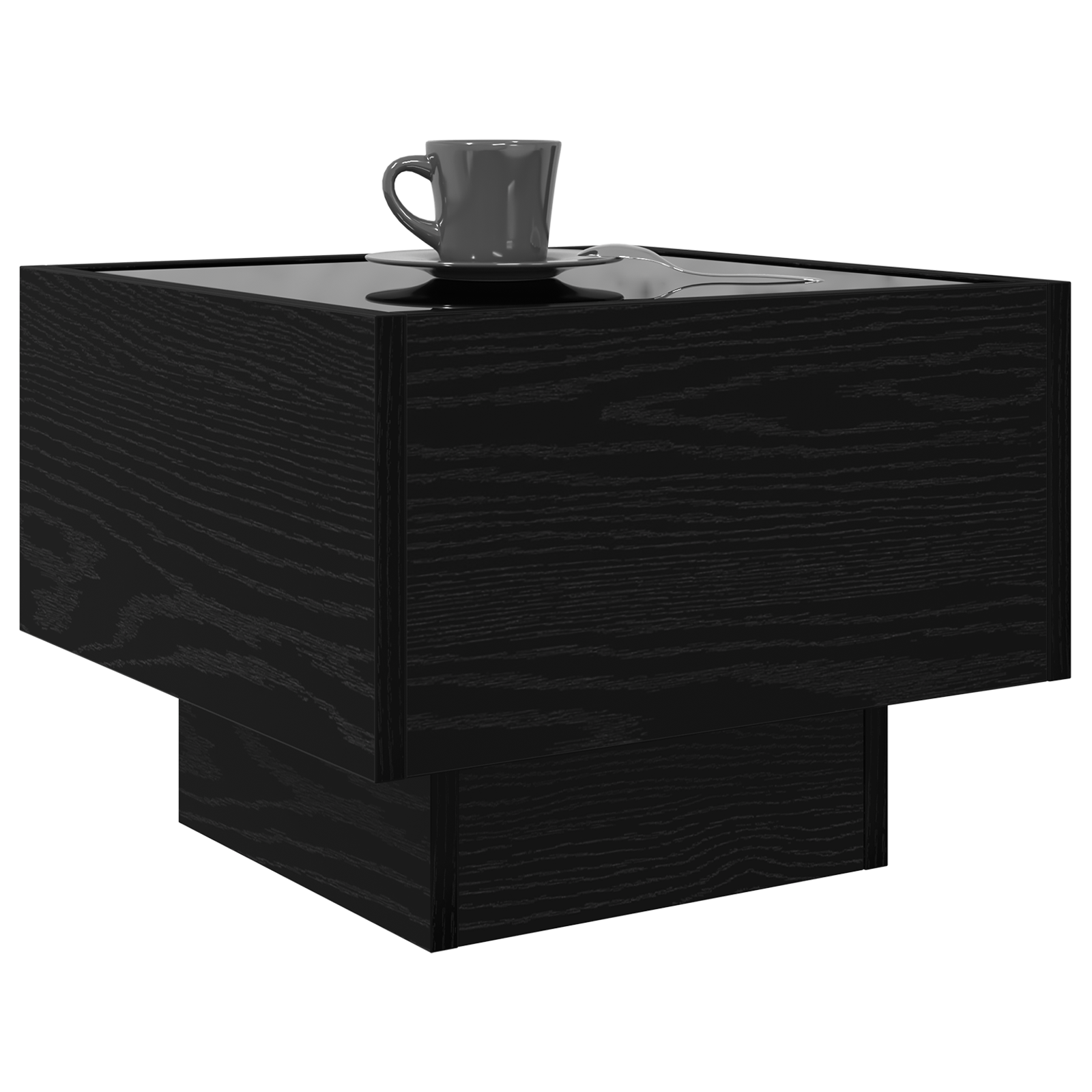 vidaXL Bijzettafel Zwart eiken 40 x 40 x 30 cm Bewerkt hout