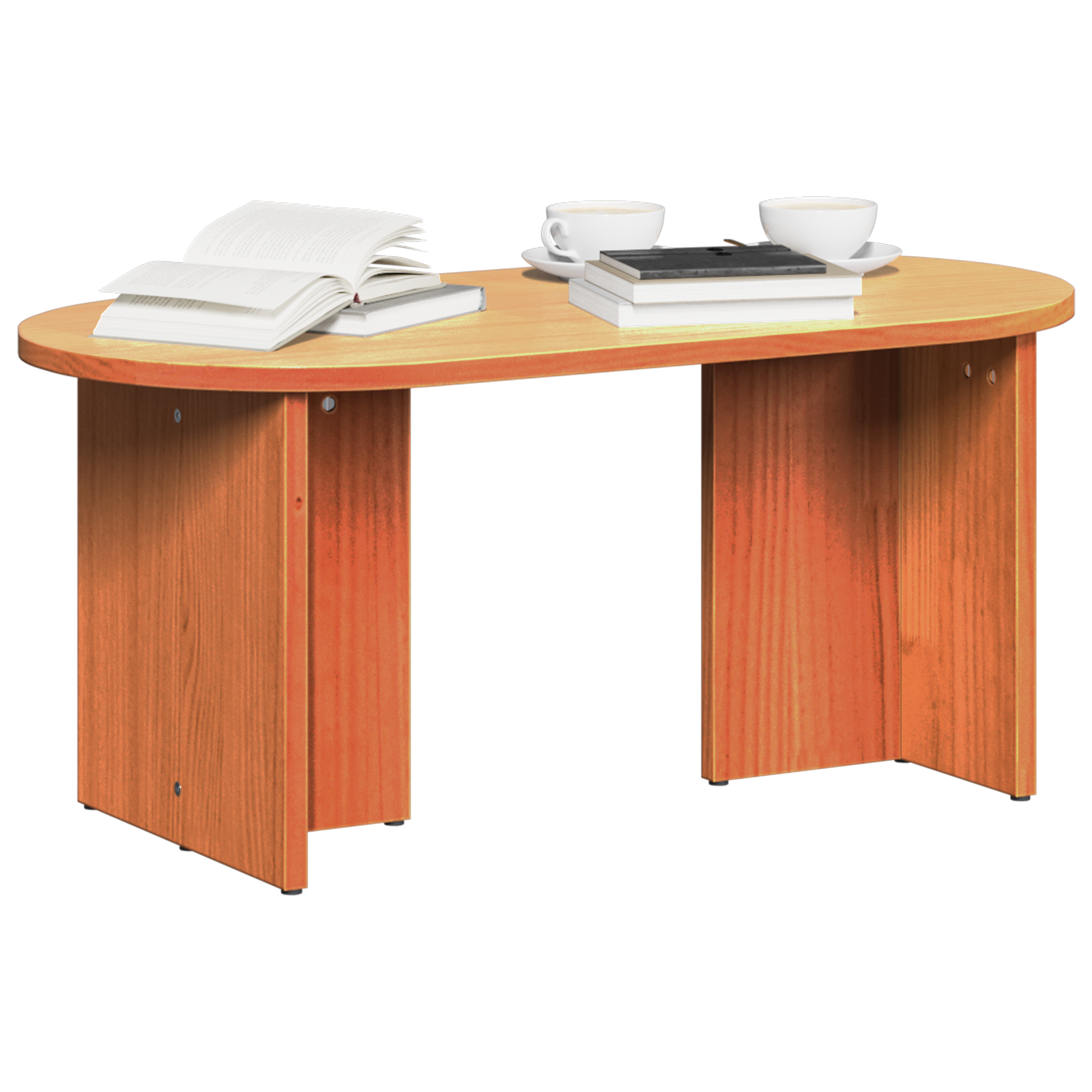 vidaXL Salontafel Wasbruin 80 x 39.5 x 35 cm Massief grenenhout