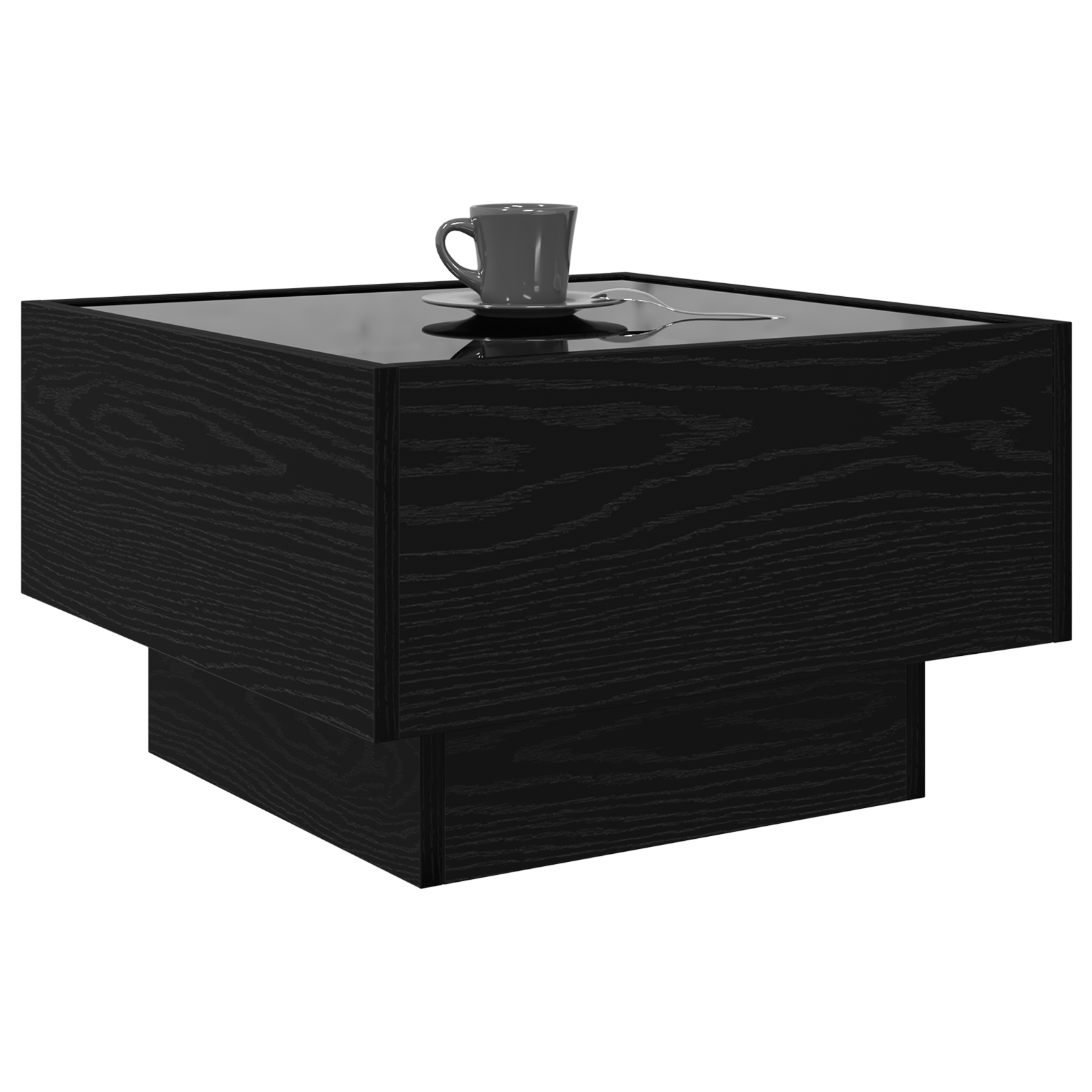 vidaXL Salontafel Zwart eiken 50 x 50 x 30 cm Bewerkt hout