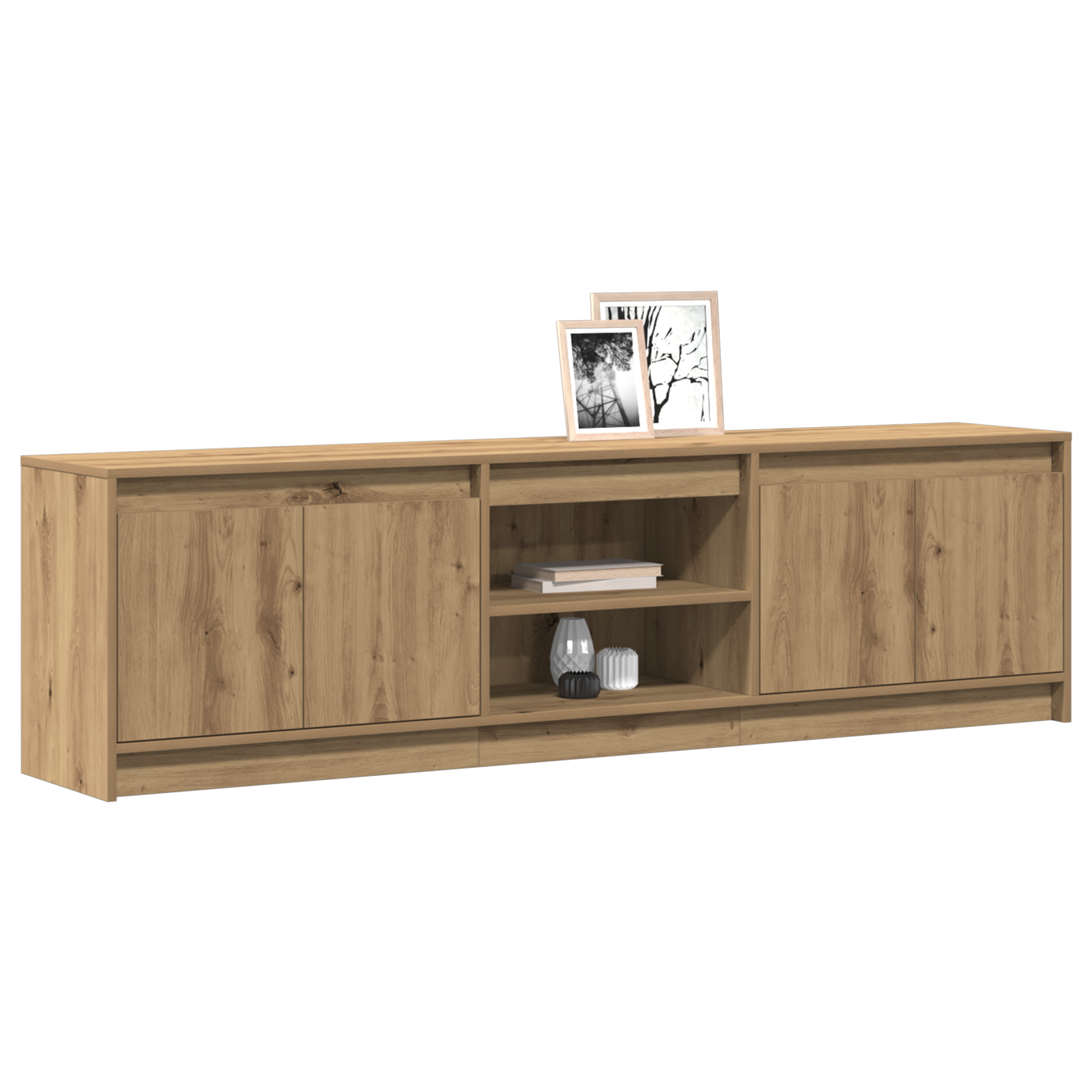 vidaXL TV-kast Bruin 182 x 34 x 50 cm Geengineerd hout en Spaanplaat
