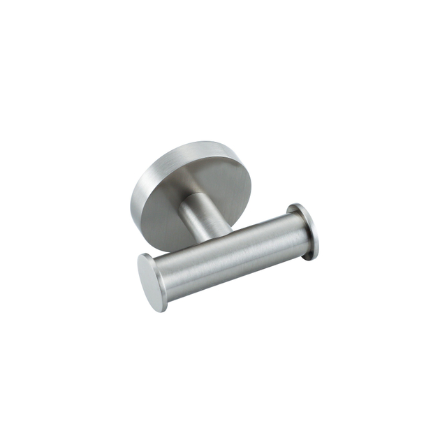 Fortifura Calvi Handdoekhaak - rond - dubbel - Geborsteld RVS PVD (RVS) Double_Towelhook_RVS