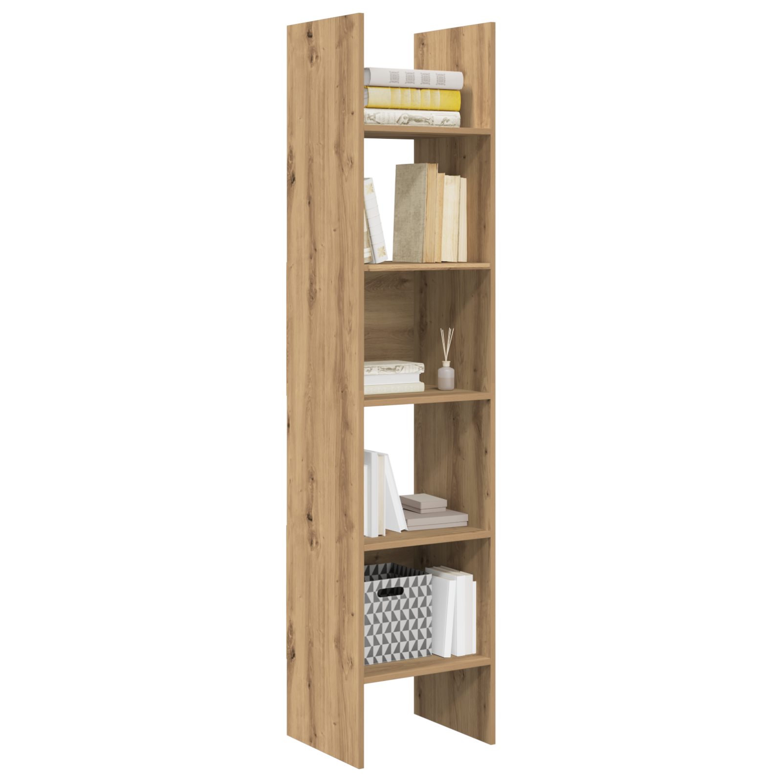 vidaXL Boekenkast artisanaal eikenkleurig 40 x 35 x 180 cm