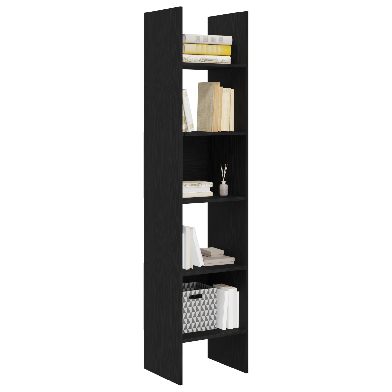 vidaXL Boekenkast Zwart eiken 40 x 35 x 180 cm Bewerkt hout