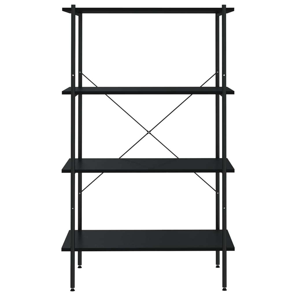 vidaXL Opbergrek 4-laags 80x40x130 cm zwart