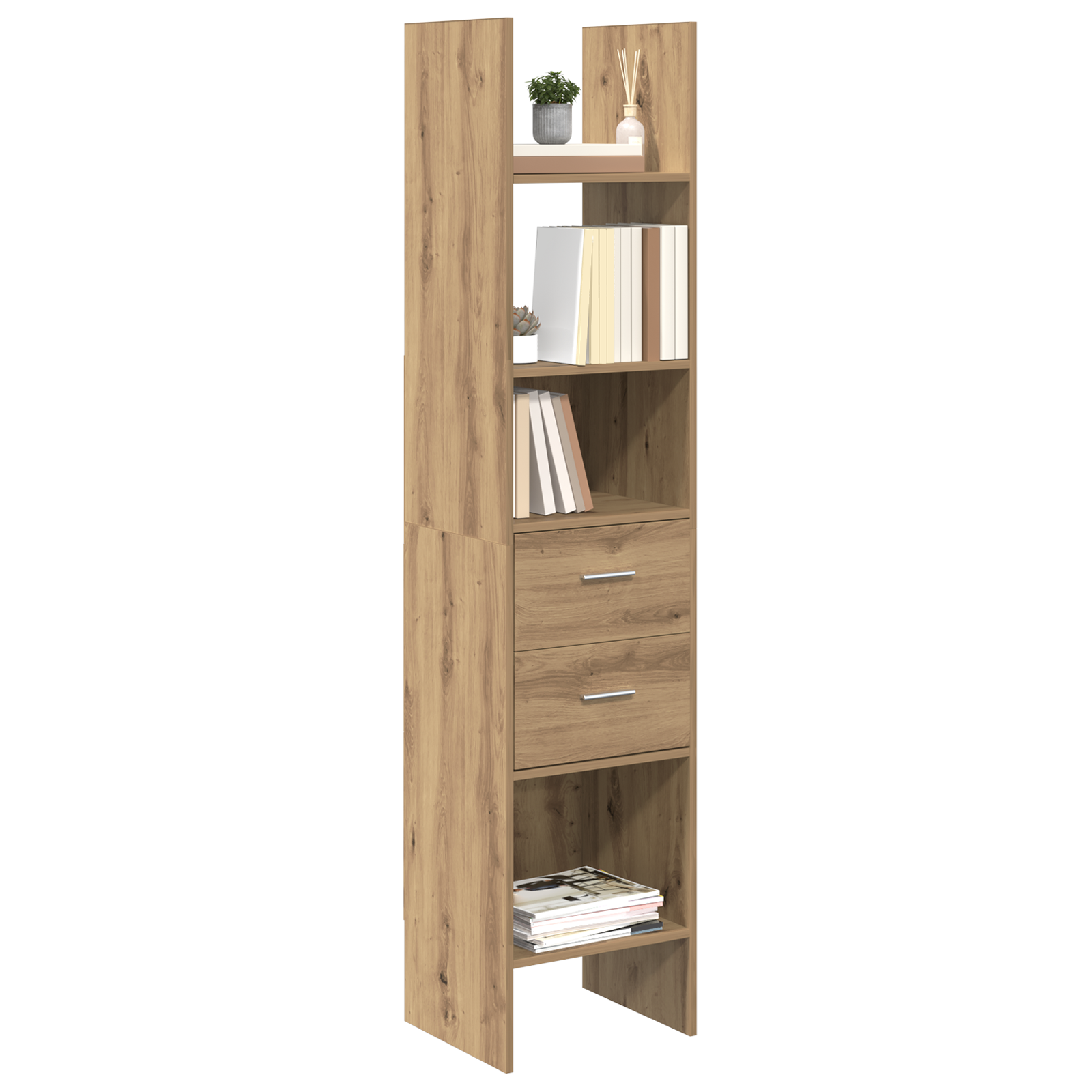 vidaXL Boekenkast artisanaal eikenkleurig 40 x 35 x 180 cm
