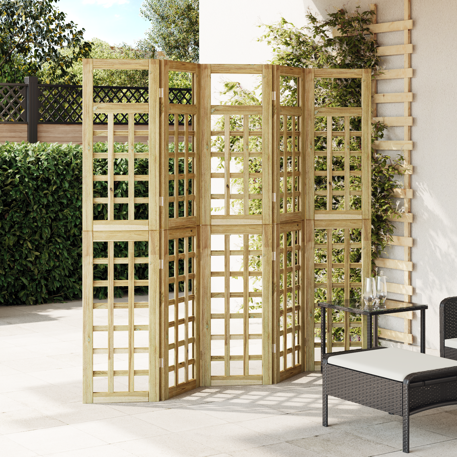 vidaXL Buitenscherm voor Privacy 5 pcs Bruin 200 x 180 cm