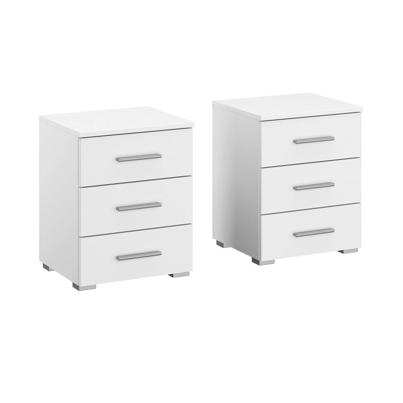 Budget Home Store Nachtkastje Bart Alpine wit set van 2
