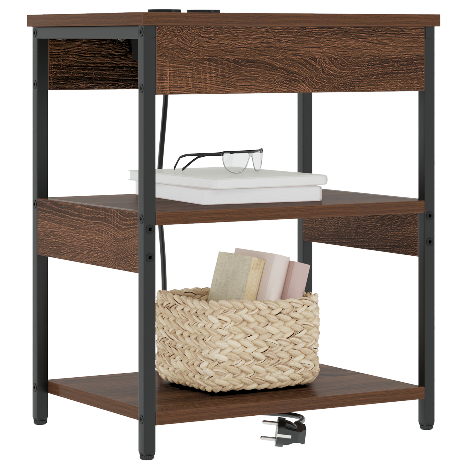 vidaXL Bedside kasten 2 pcs bruin eikenkleur 41 x 31 x 51 cm