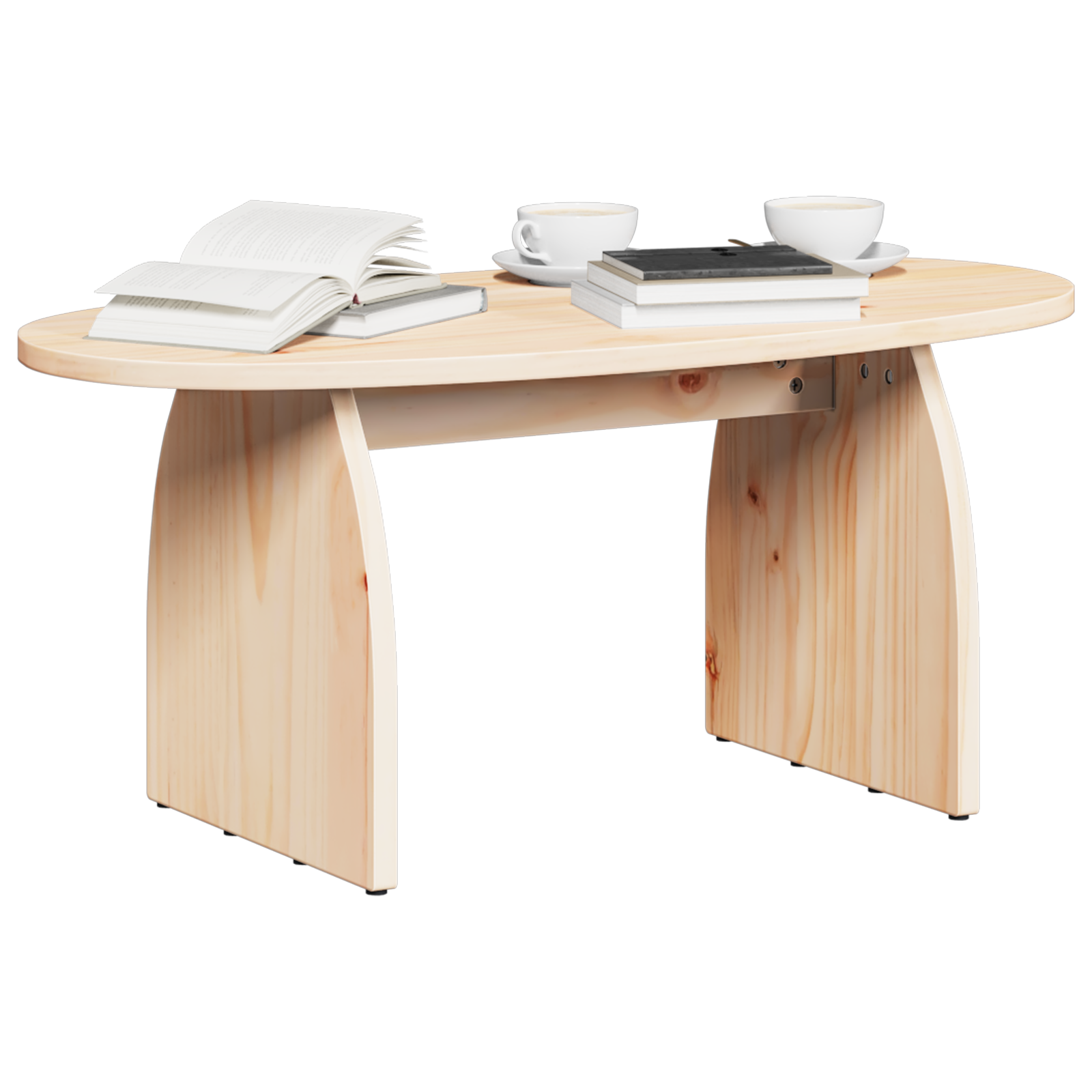vidaXL Salontafel Natuurlijk 80 x 40 x 35 cm Massief grenenhout