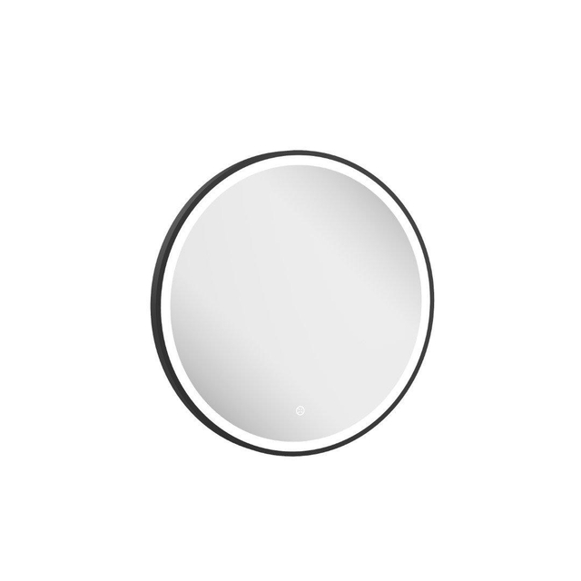 Crosswater Infinity Spiegel - met verlichting - rond - 60cm - mat zwart IF_MIRROR60MB
