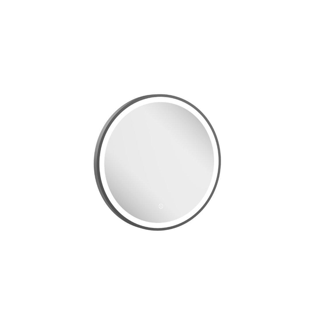 Crosswater Infinity Spiegel - met verlichting - rond - 50cm - geborsteld slate (gunmetal) IF_MIRROR50T