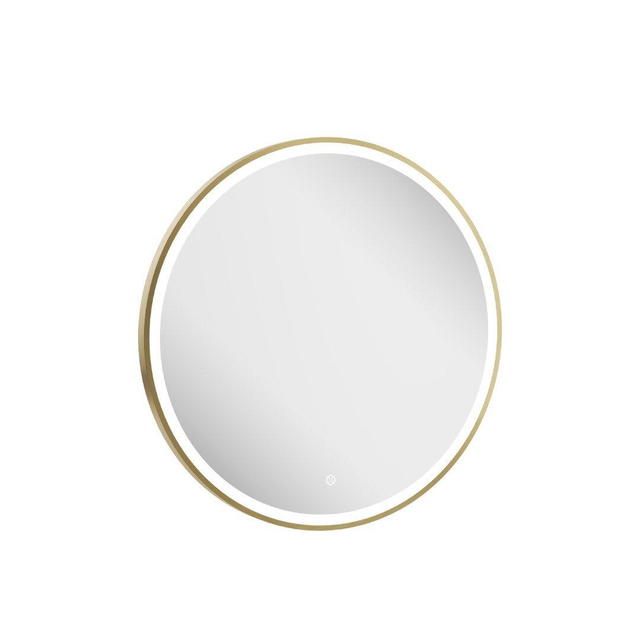 Crosswater Infinity Spiegel - met verlichting - rond - 70cm - geborsteld messing (goud) IF_MIRROR70F