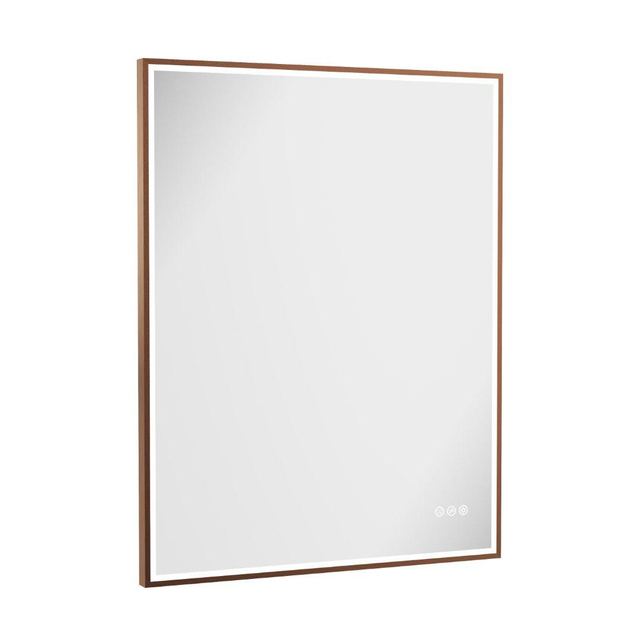 Crosswater MPRO spiegel met verlichting - 90x70cm - LED - verticaal/horizontaal - geborsteld brons MP7090BZ