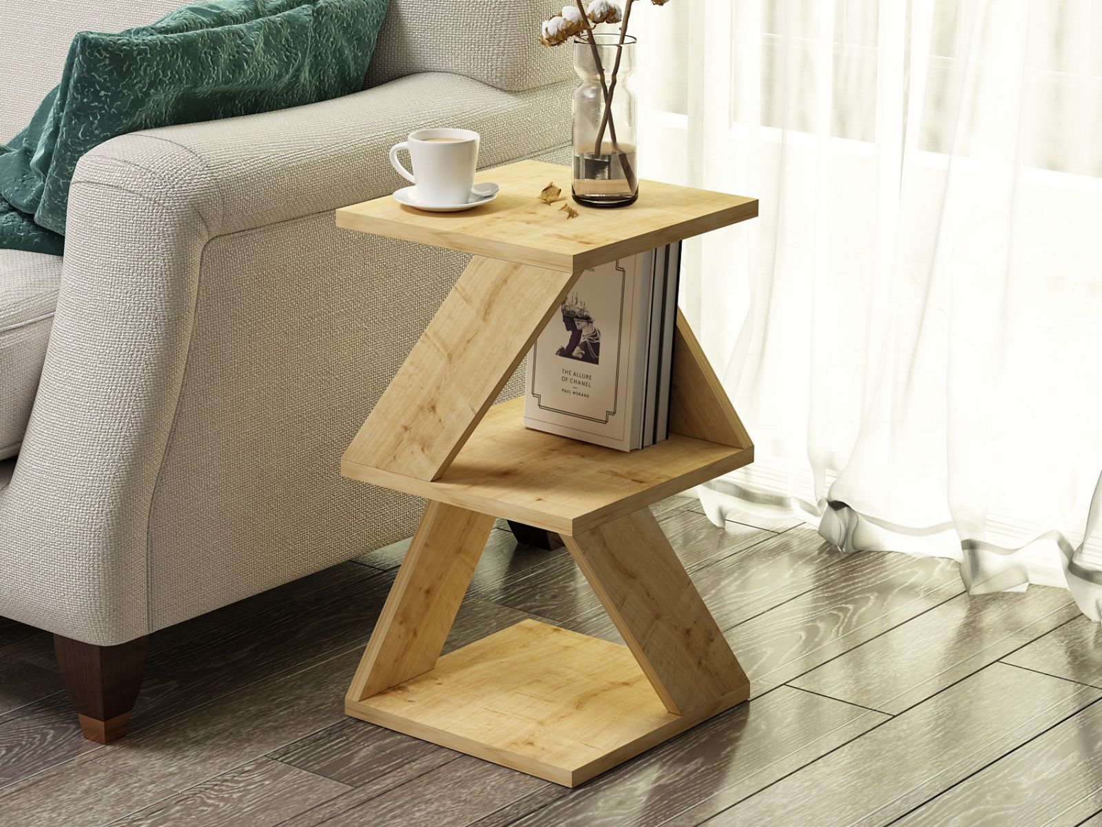 Mobistoxx Bijzettafel ALBION 30 cm saphire eik