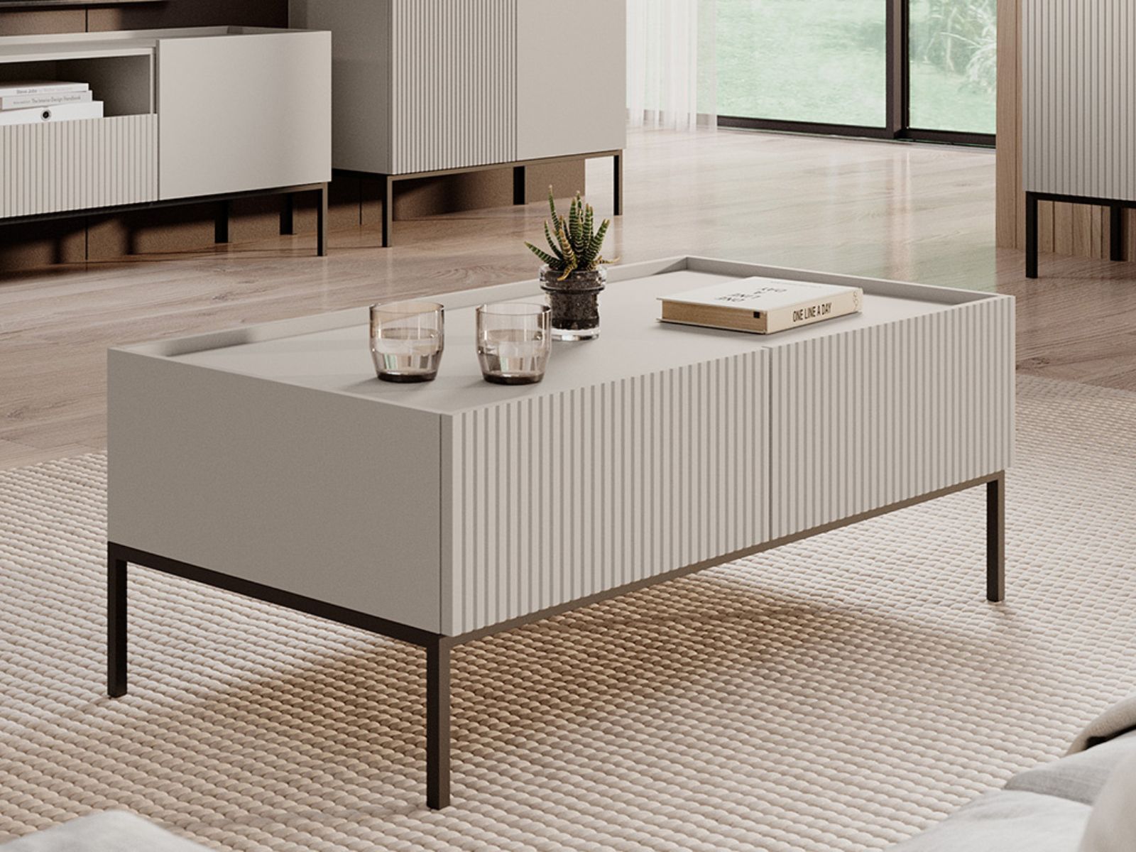 Mobistoxx Salontafel SULEK 120 cm kasjmier