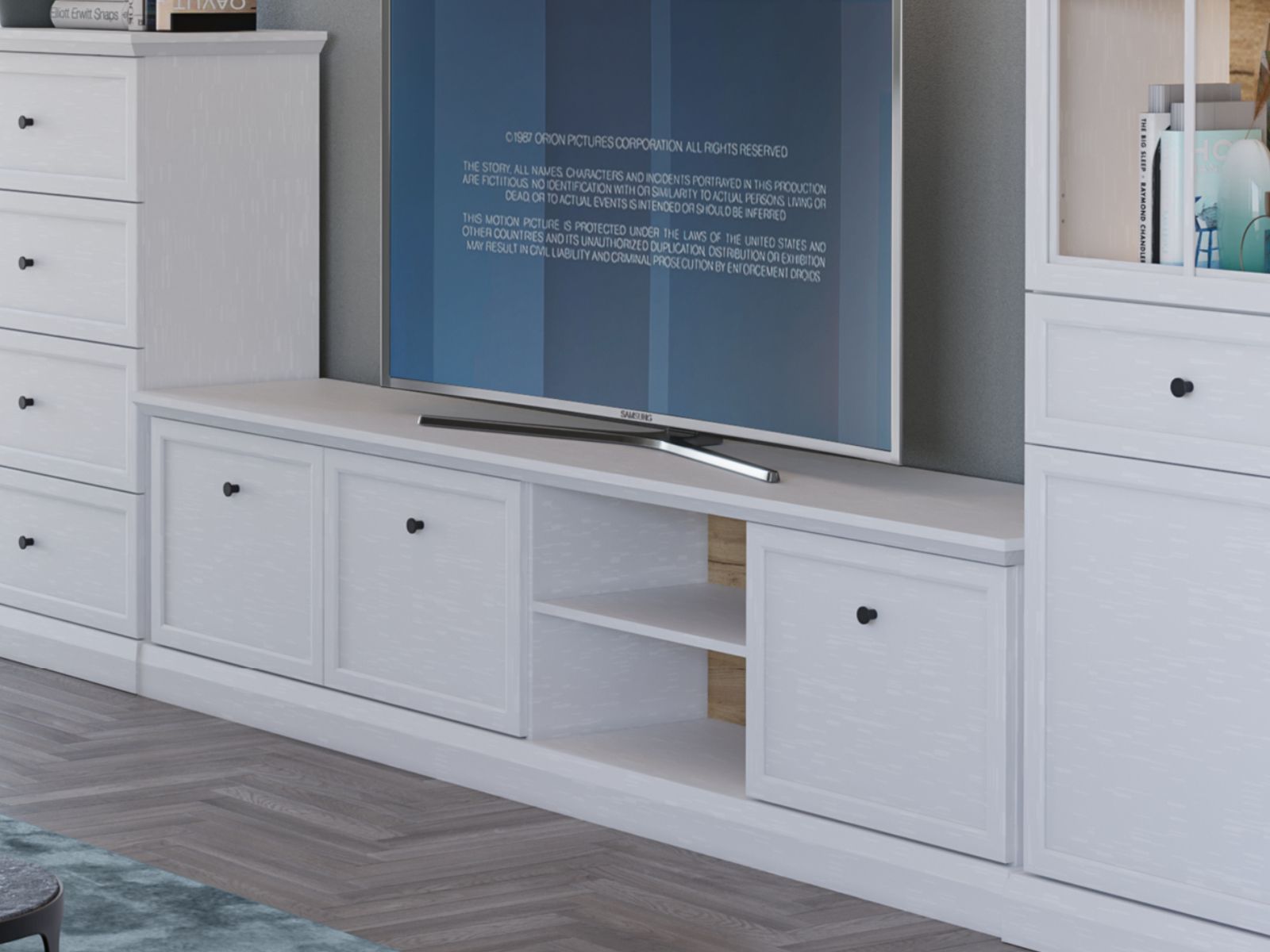 Mobistoxx Tv-meubel LUMPA 200 cm wit