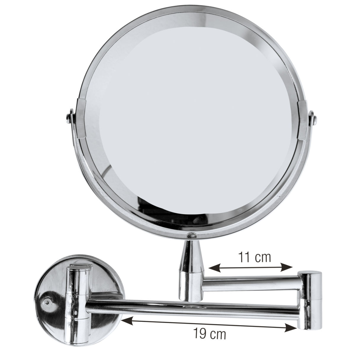 PULSIVA Badkamerspiegel Fura; 27.5x17 cm (HxØ); zilver; rond