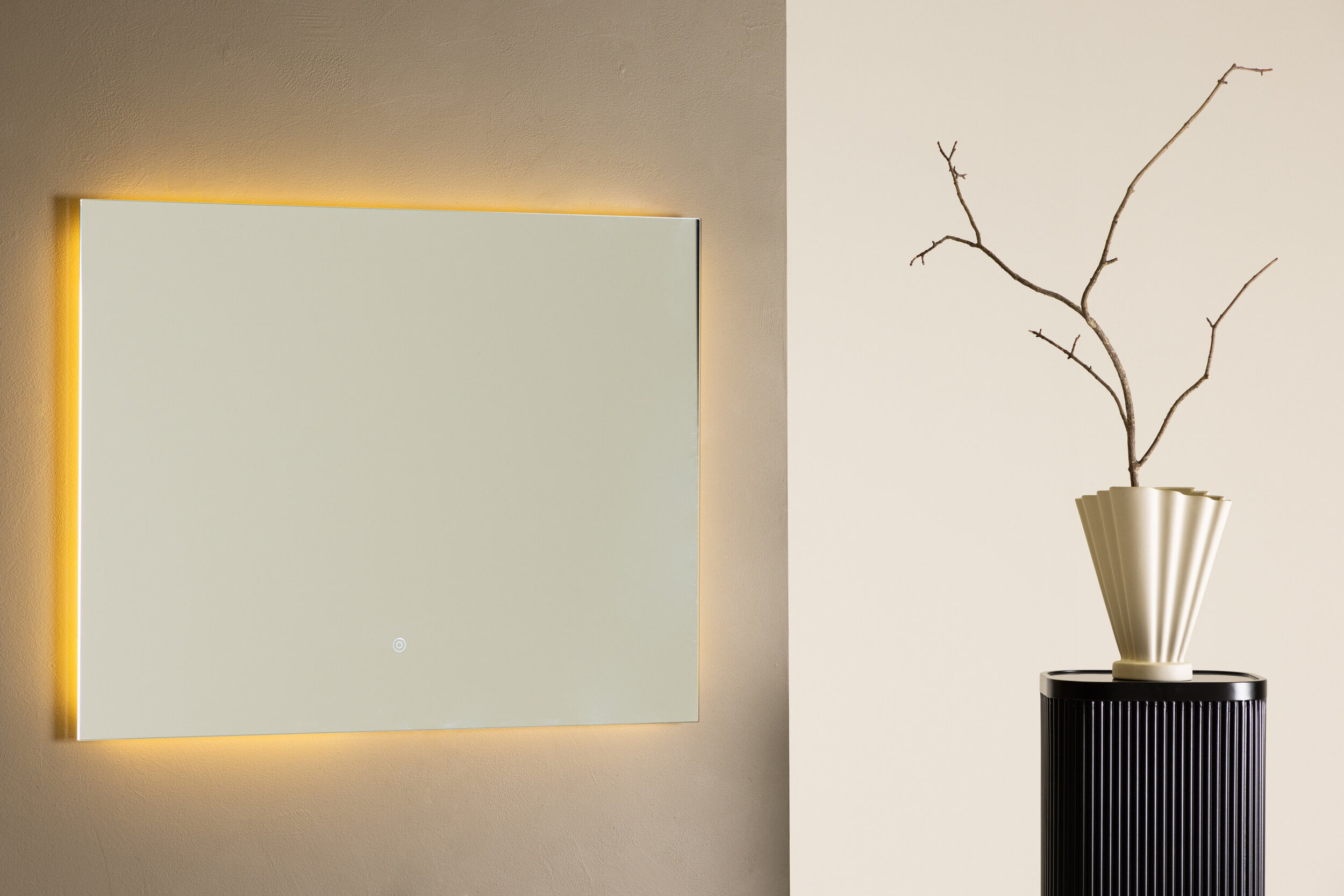 Nohr Spiegel Shuntae Met LED-verlichting, 90 x 70cm - Zilver