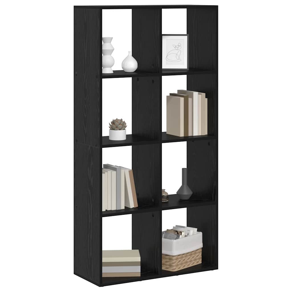 vidaXL Boekenkast Zwart eiken 69.5 x 29 x 137.5 cm Bewerkt hout