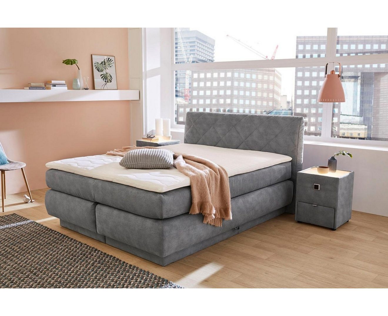 Jockenhöfer Gruppe Boxspring Annika met bedkist en topmatras van koudschuim