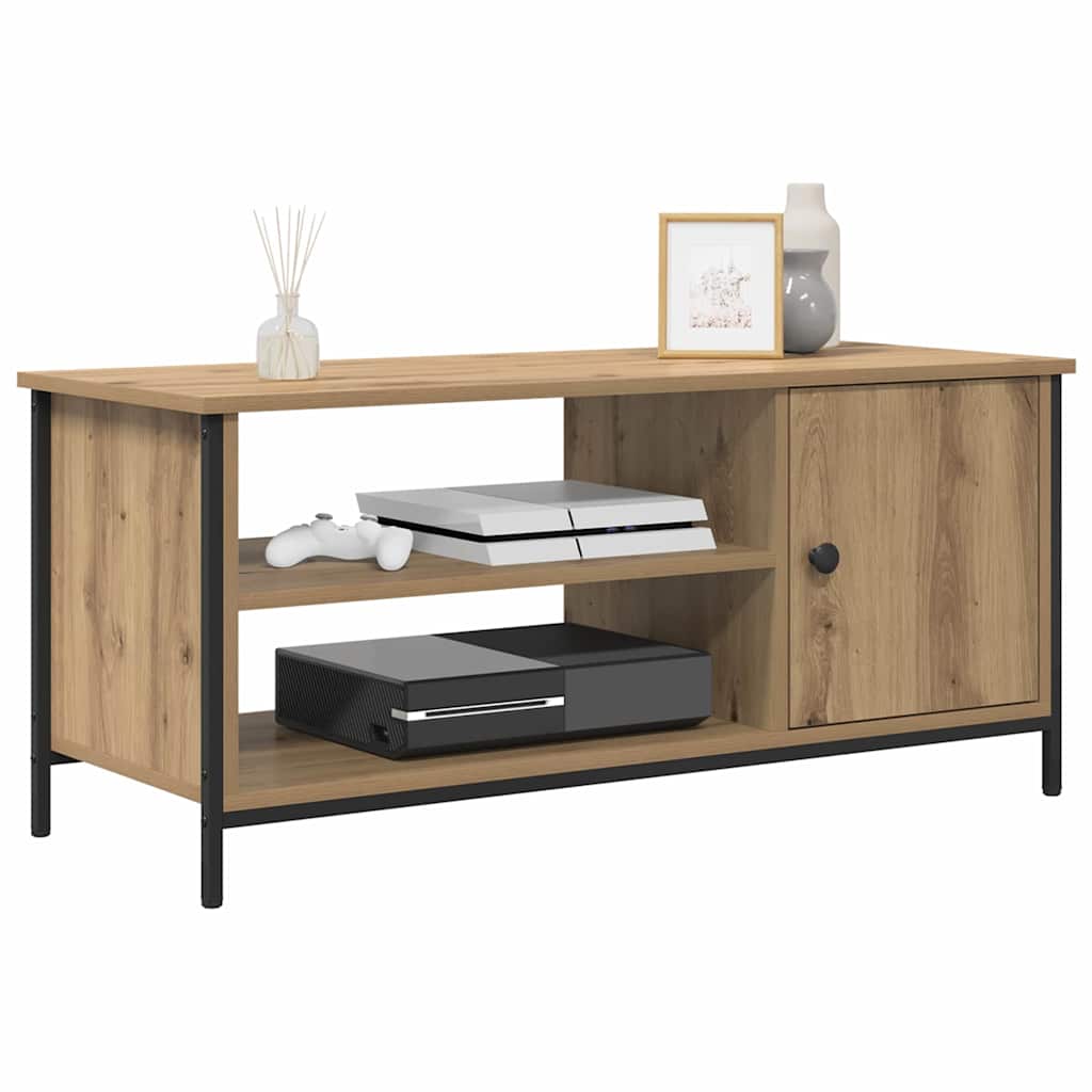 vidaXL TV-kast artisanaal eikenkleurig 100 x 40 x 45 cm Bewerkt hout