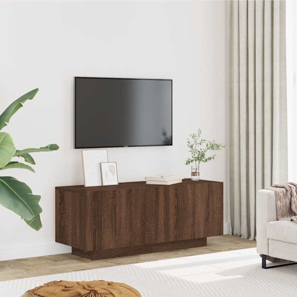 vidaXL Tv-meubel 100x35x40 cm bewerkt hout bruin eikenkleur