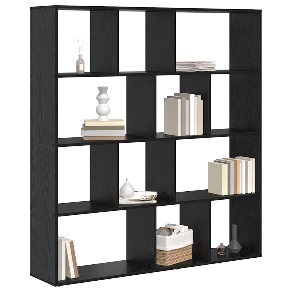 vidaXL Boekenkast Zwart eiken 132 x 29 x 141.5 cm Bewerkt hout