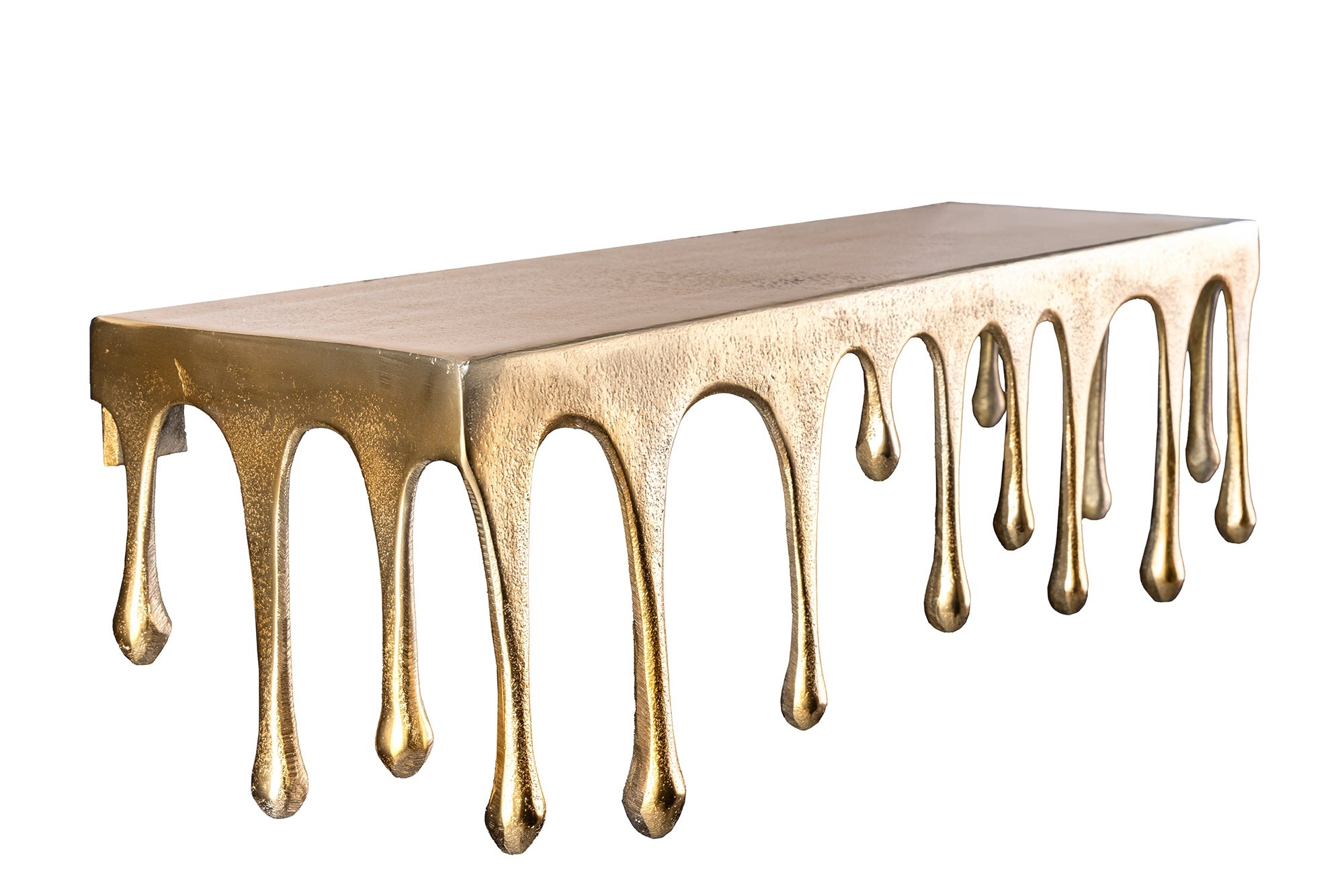 Invicta Interior Wanddecoratie kapstok LIQUID LINE 60cm druppelvormig design antiek goud - 44882