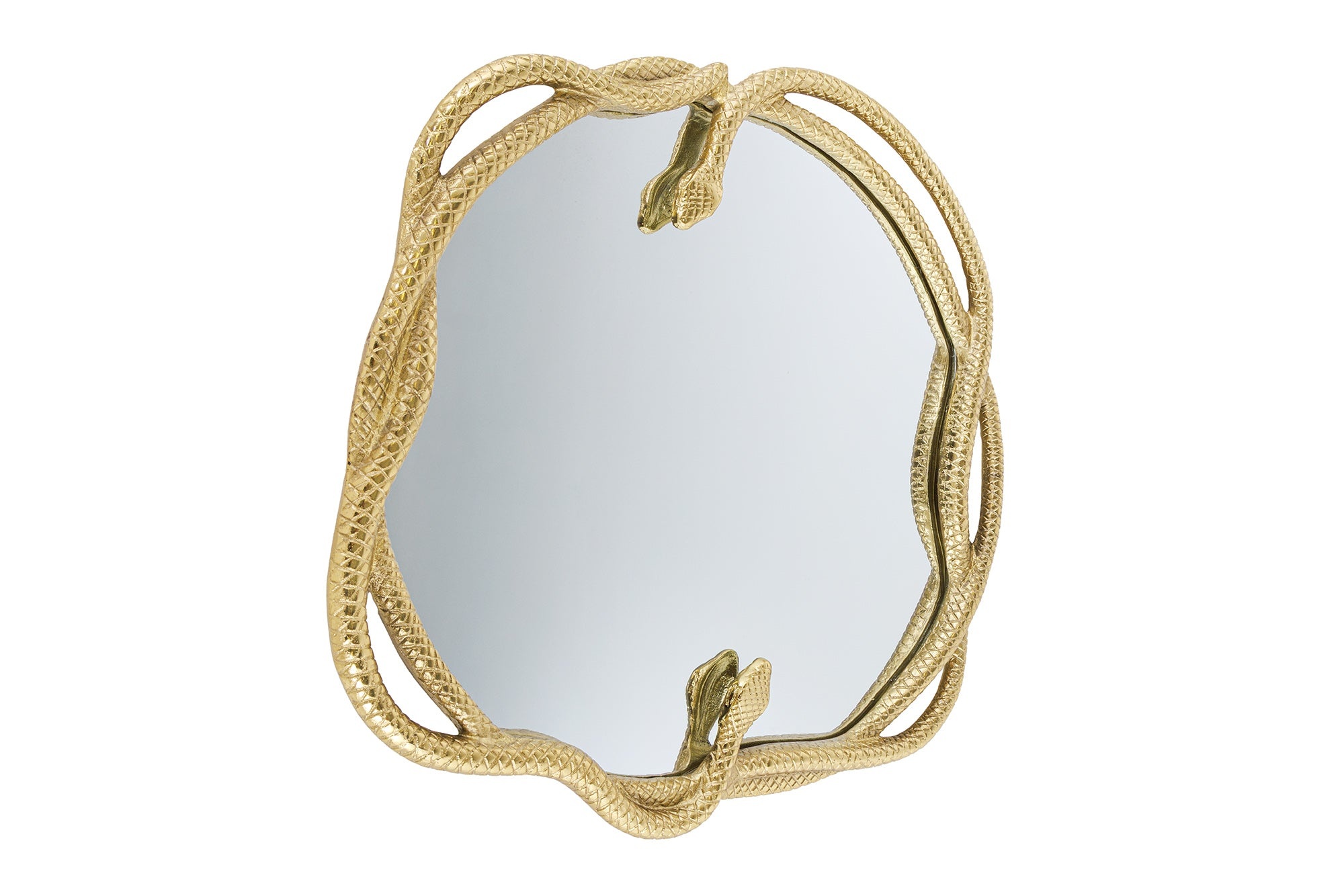Invicta Interior Wandspiegel SNAKE L 50cm goud met decoratief element in slangvorm - 45786