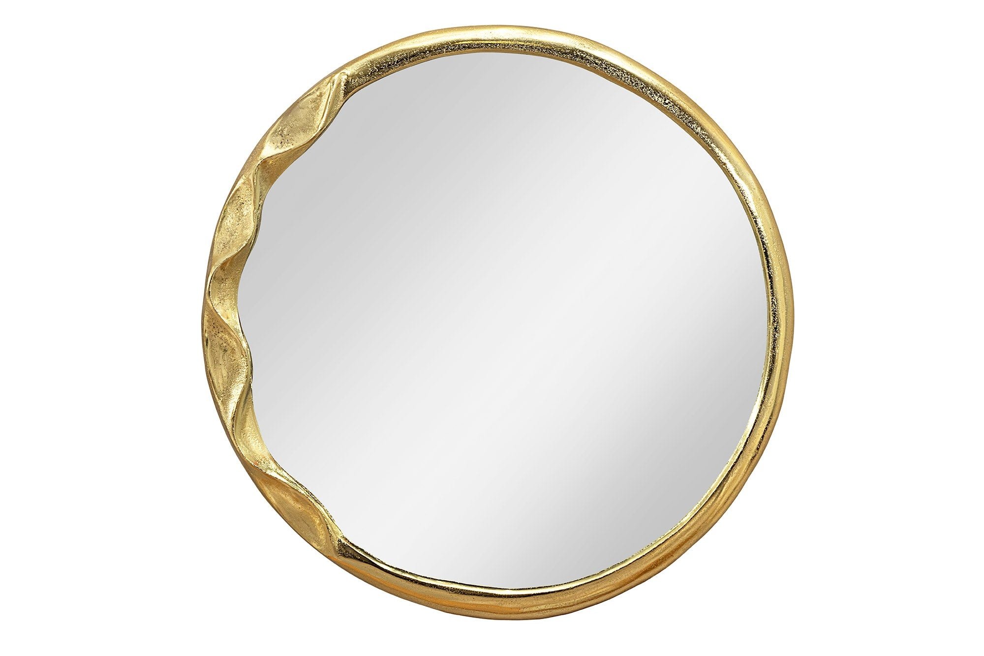 Invicta Interior Wandspiegel PORTRET 55cm golvende lijst goud metaal handgemaakt - 46099