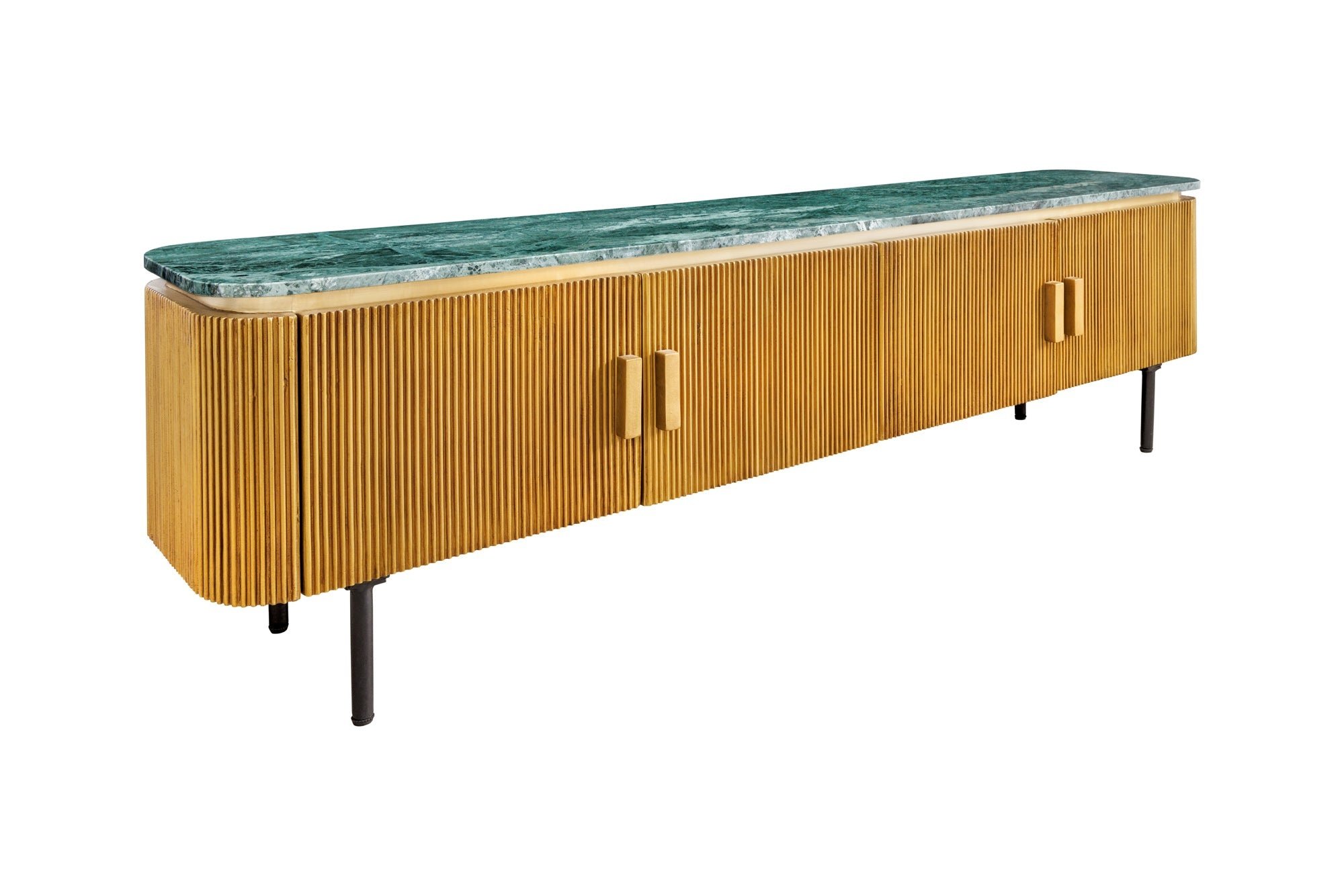 Invicta Interior TV-meubel VENEZIANO 160cm mangohout en marmeren bovenplaat - 44534