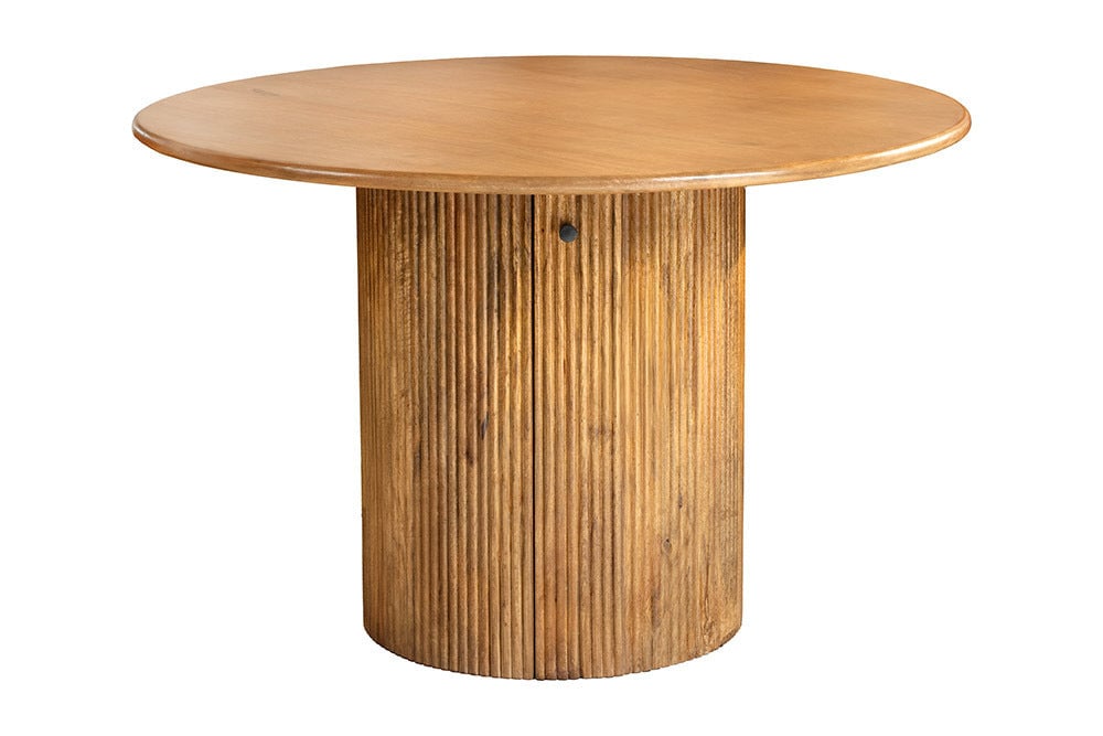 Invicta Interior Eettafel TRES CHIC Ø 120cm rond mangohout bruin met opbergruimte - 45994