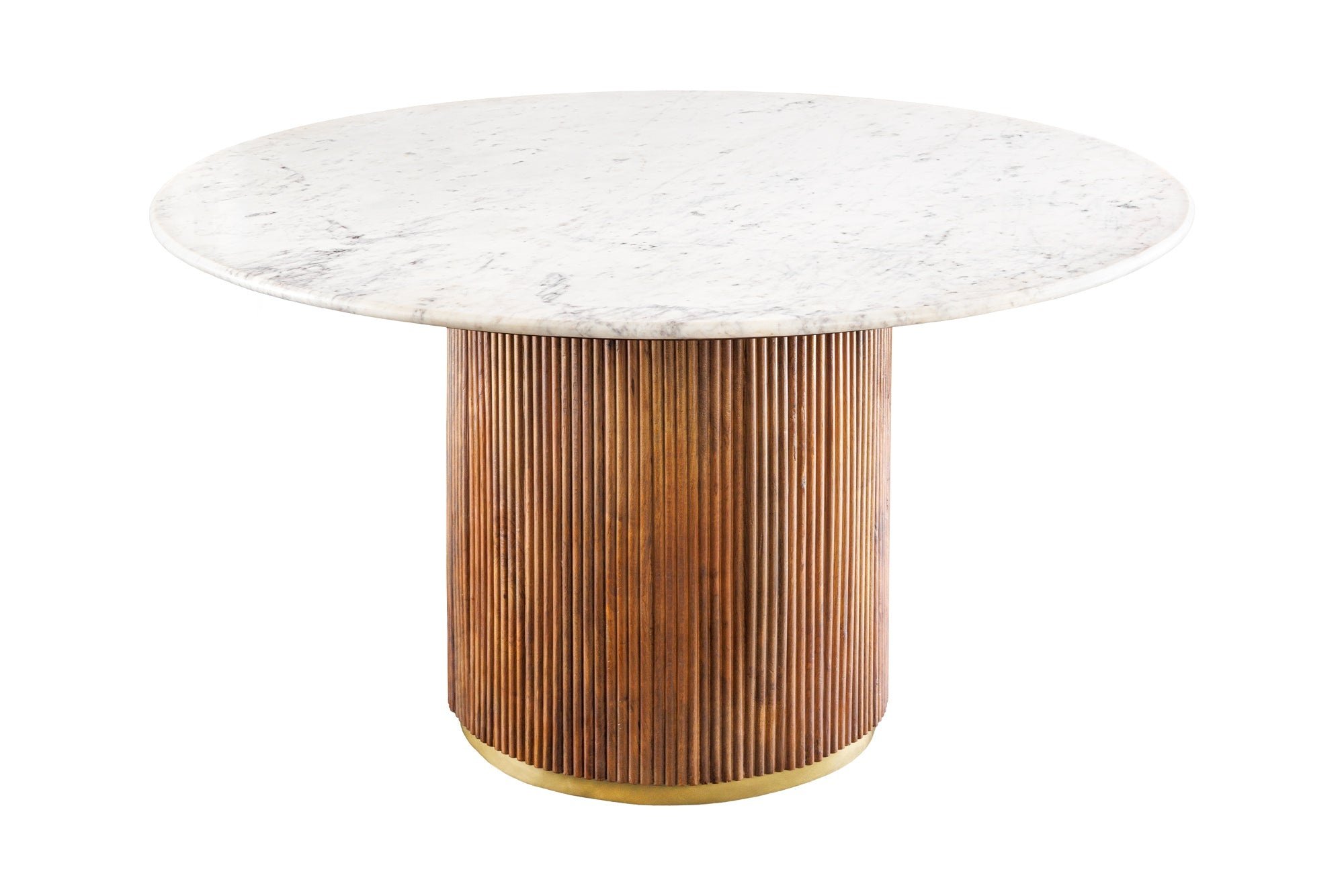 Invicta Interior Eettafel GATSBY 140cm rond mangohout marmer - 45830