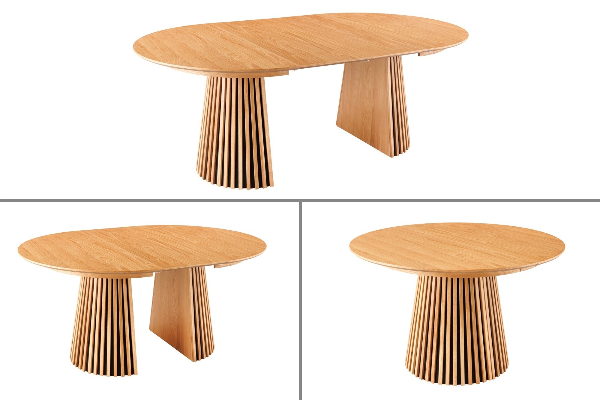 Invicta Interior Eettafel VALHALLA WOOD rond 120-160-200cm uitschuifbaar eiken naturel - 44092