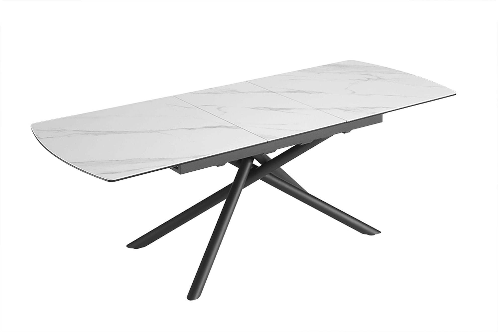 Invicta Interior Eettafel MIKADO 180-230cm uitschuifbaar keramisch wit marmeren blad - 46495