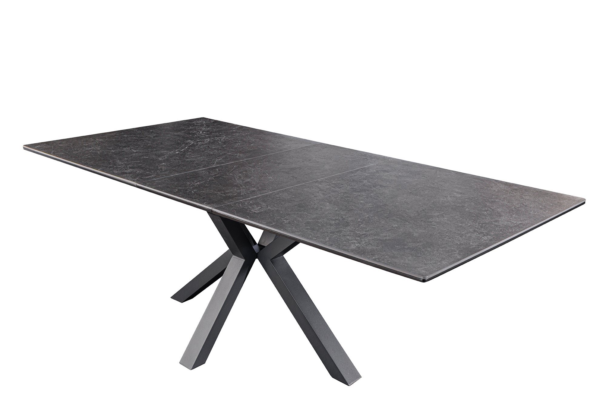 Invicta Interior Eettafel ETERNITY 160-200cm grafietgrijs keramiek met gehard glas - 46624