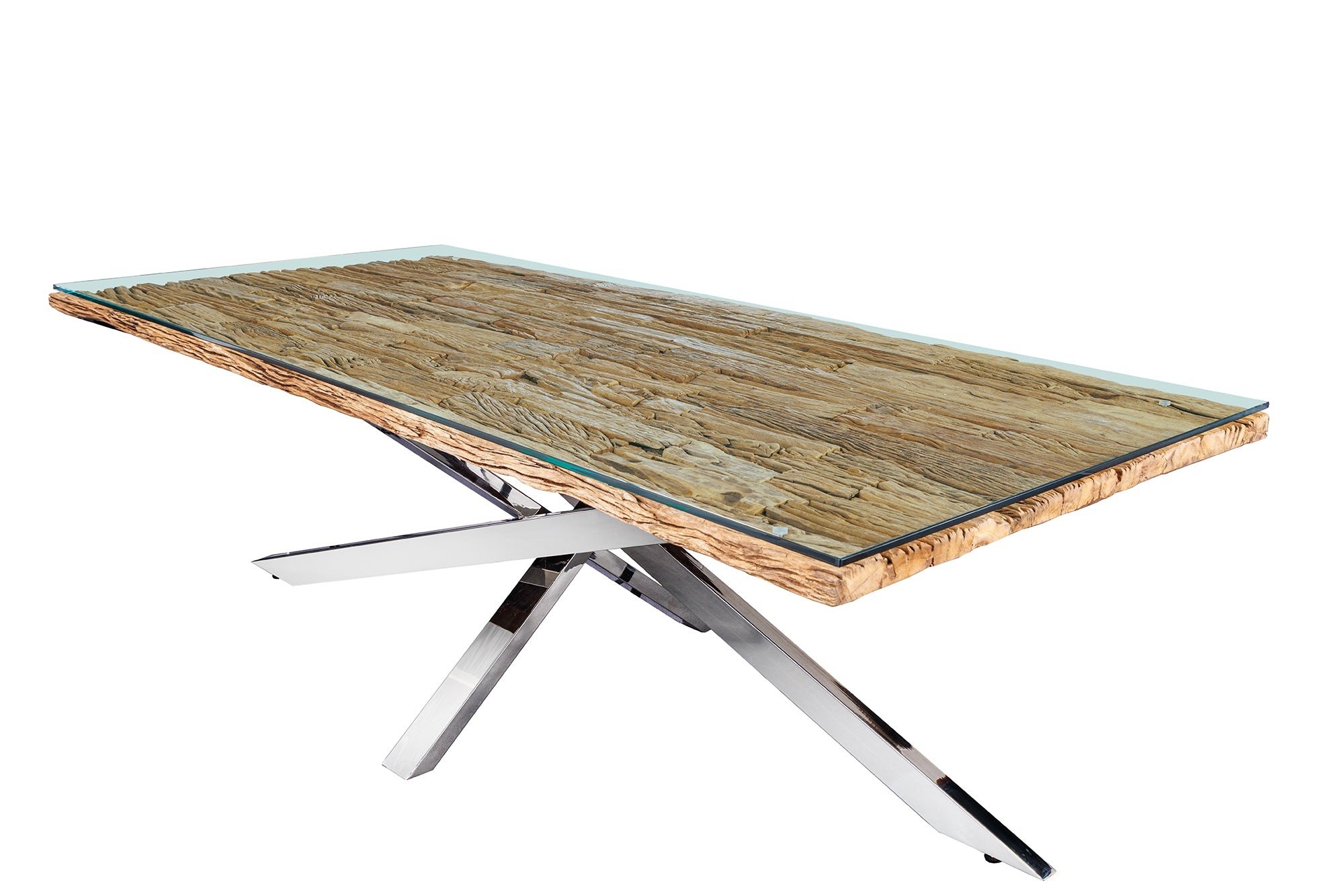 Invicta Interior Eettafel BARRACUDA 220cm 40mm teakhout zonder geharde glasplaat - 43625