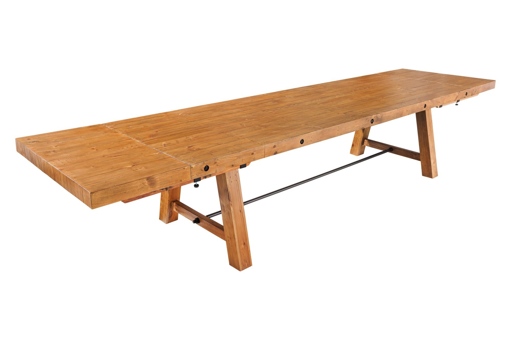 Invicta Interior Eettafel FINCA 300-400cm uitschuifbaar grenenhout 80mm vintage bruin - 45129